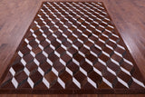 Brown & White Natural Cowhide Hand Stitched Patchwork Rug - 6' 8" X 10' 0" - Golden Nile