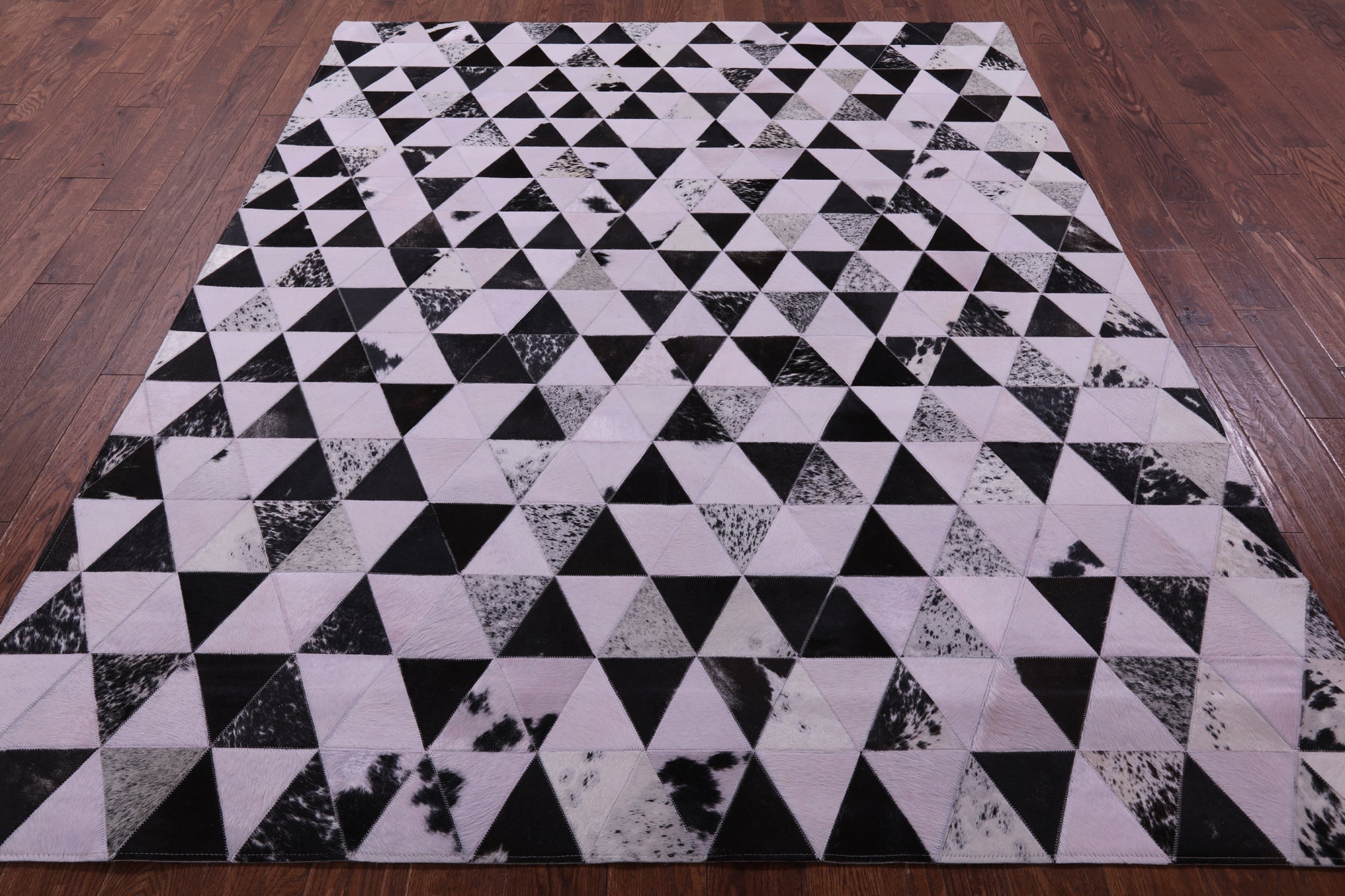 Light Pink Natural Cowhide Hand Stitched Patchwork Rug - 6' 8" X 8' 5" - Golden Nile