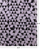 Light Pink Natural Cowhide Hand Stitched Patchwork Rug - 6' 8" X 8' 5" - Golden Nile