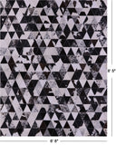 Black & White Salt & Pepper Natural Cowhide Hand Stitched Patchwork Rug - 6' 8" X 8' 5" - Golden Nile