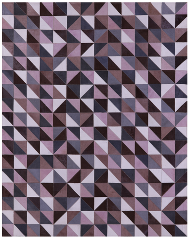 Natural Cowhide Hand Stitched Patchwork Rug - 6' 7