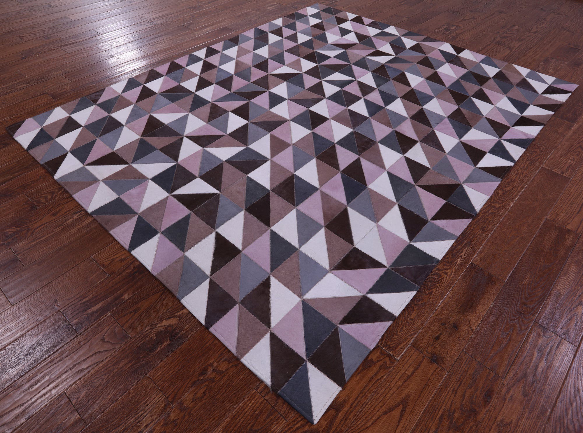 Natural Cowhide Hand Stitched Patchwork Rug - 6' 7" X 8' 2" - Golden Nile