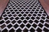 Brown & White Natural Cowhide Hand Stitched Patchwork Rug - 6' 8" X 8' 4" - Golden Nile