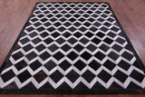 Brown & White Natural Cowhide Hand Stitched Patchwork Rug - 6' 8" X 8' 5" - Golden Nile