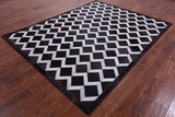 Brown & White Natural Cowhide Hand Stitched Patchwork Rug - 6' 8" X 8' 5" - Golden Nile