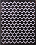 Brown & White Natural Cowhide Hand Stitched Patchwork Rug - 6' 8" X 8' 5" - Golden Nile