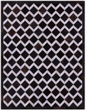 Brown & White Natural Cowhide Hand Stitched Patchwork Rug - 6' 8" X 8' 4" - Golden Nile
