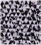 Black & White Natural Cowhide Hand Stitched Patchwork Rug - 4' 11" X 5' 5" - Golden Nile