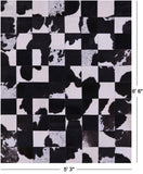 Black & White Salt & Pepper Natural Cowhide Hand Stitched Patchwork Rug - 5' 3" X 6' 6" - Golden Nile