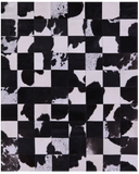 Black & White Salt & Pepper Natural Cowhide Hand Stitched Patchwork Rug - 5' 3" X 6' 6" - Golden Nile