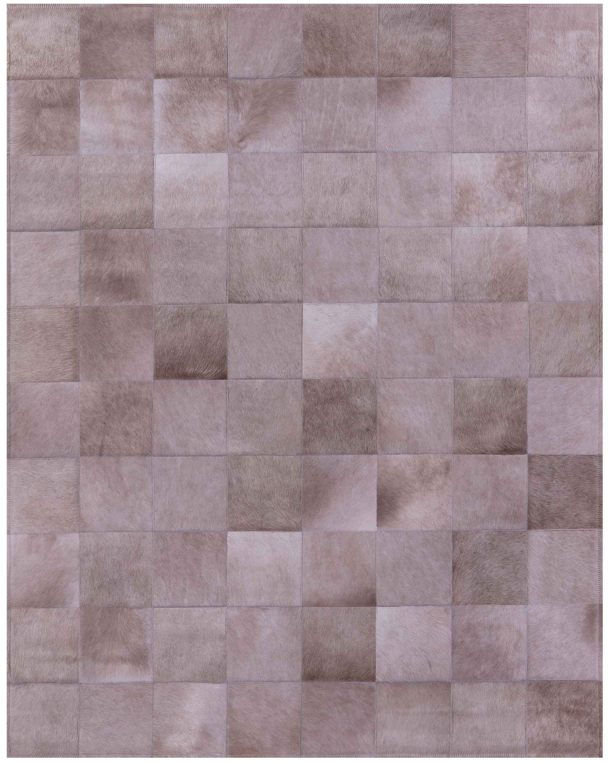 Light Brown Natural Cowhide Hand Stitched Patchwork Rug - 5' 3" X 6' 6" - Golden Nile