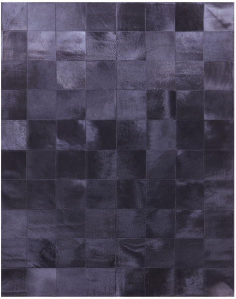 Black Natural Cowhide Hand Stitched Patchwork Rug - 5' 3" X 6' 7" - Golden Nile