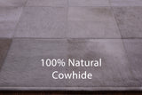 White Natural Cowhide Hand Stitched Patchwork Rug - 5' 3" X 6' 6" - Golden Nile