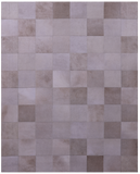 White Natural Cowhide Hand Stitched Patchwork Rug - 5' 3" X 6' 6" - Golden Nile