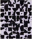 Black & White Natural Cowhide Hand Stitched Patchwork Rug - 5' 3" X 6' 7" - Golden Nile