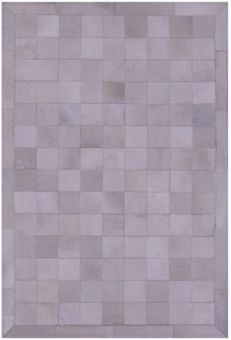 White Natural Cowhide Hand Stitched Patchwork Rug - 3' 4
