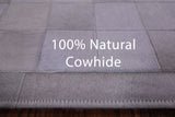 White Natural Cowhide Hand Stitched Patchwork Rug - 3' 4" X 5' 0" - Golden Nile