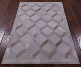 Brown Natural Cowhide Hand Stitched Patchwork Rug - 3' 3" X 5' 0" - Golden Nile