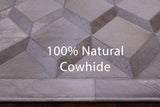 Brown Natural Cowhide Hand Stitched Patchwork Rug - 3' 3" X 5' 0" - Golden Nile