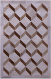 Brown Natural Cowhide Hand Stitched Patchwork Rug - 3' 3" X 5' 0" - Golden Nile