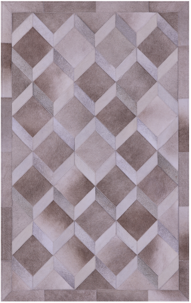 Brown Natural Cowhide Hand Stitched Patchwork Rug - 3' 3" X 5' 0" - Golden Nile