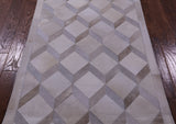 Brown Natural Cowhide Hand Stitched Patchwork Rug - 3' 3" X 5' 0" - Golden Nile