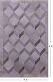 Brown Natural Cowhide Hand Stitched Patchwork Rug - 3' 3" X 5' 0" - Golden Nile