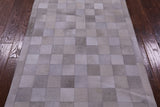 Grey Natural Cowhide Hand Stitched Patchwork Rug - 3' 4" X 5' 0" - Golden Nile