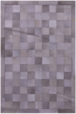 Grey Natural Cowhide Hand Stitched Patchwork Rug - 3' 4" X 5' 0"