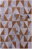 Brown Salt & Pepper Natural Cowhide Hand Stitched Patchwork Rug - 3' 3" X 5' 0" - Golden Nile