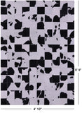 Black & White Natural Cowhide Hand Stitched Patchwork Rug - 4' 10" X 6' 9"