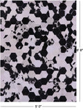 Black & White With Pink Hue Natural Cowhide Hand Stitched Patchwork Rug - 5' 0" X 6' 8"