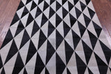 Black & White Natural Cowhide Hand Stitched Patchwork Rug - 4' 11" X 6' 5" - Golden Nile