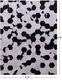 Black & White Natural Cowhide Hand Stitched Patchwork Rug - 5' 0" X 6' 8" - Golden Nile