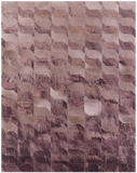 Brown Printed Natural Cowhide Hand Stitched Patchwork Rug - 5' 3" X 6' 10" - Golden Nile