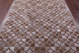 Brown Natural Cowhide Hand Stitched Patchwork Rug - 6' 4" X 9' 6" - Golden Nile