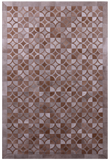 Brown Natural Cowhide Hand Stitched Patchwork Rug - 6' 4" X 9' 6" - Golden Nile