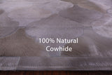 Lantern Tile Champagne Natural Cowhide Hand Stitched Patchwork Rug - 6' 9" X 9' 11" - Golden Nile