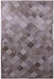 Lantern Tile Brown Natural Cowhide Hand Stitched Patchwork Rug - 6' 8" X 9' 11" - Golden Nile
