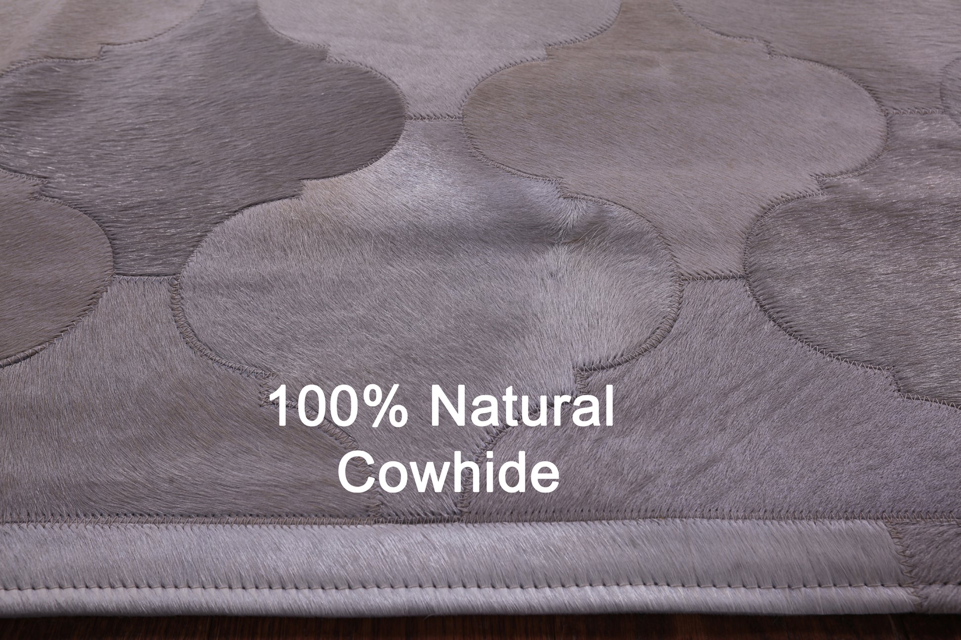 Champagne Natural Cowhide Hand Stitched Patchwork Rug - 6' 8" X 10' 0" - Golden Nile