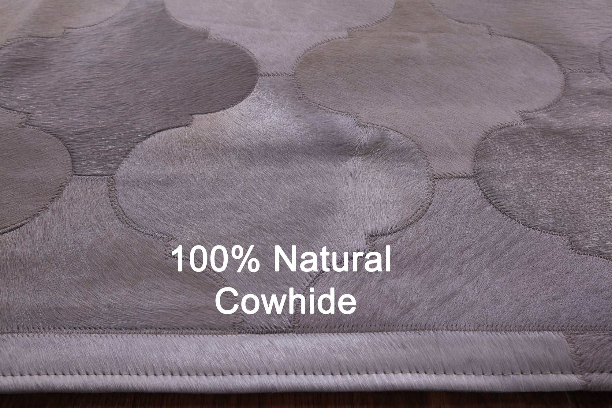 Champagne Natural Cowhide Hand Stitched Patchwork Rug - 6' 8" X 10' 0" - Golden Nile