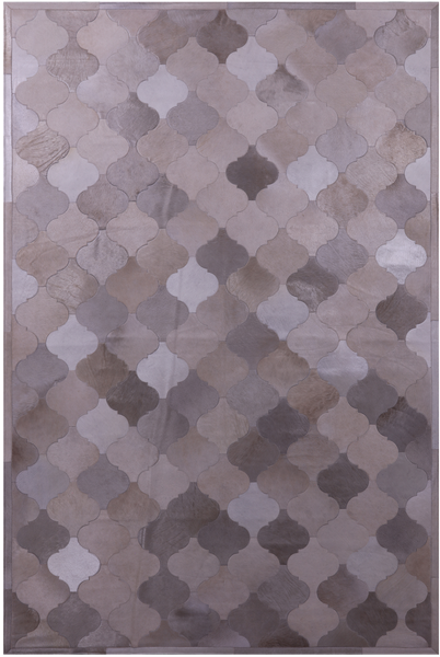 Champagne Natural Cowhide Hand Stitched Patchwork Rug - 6' 8" X 10' 0" - Golden Nile