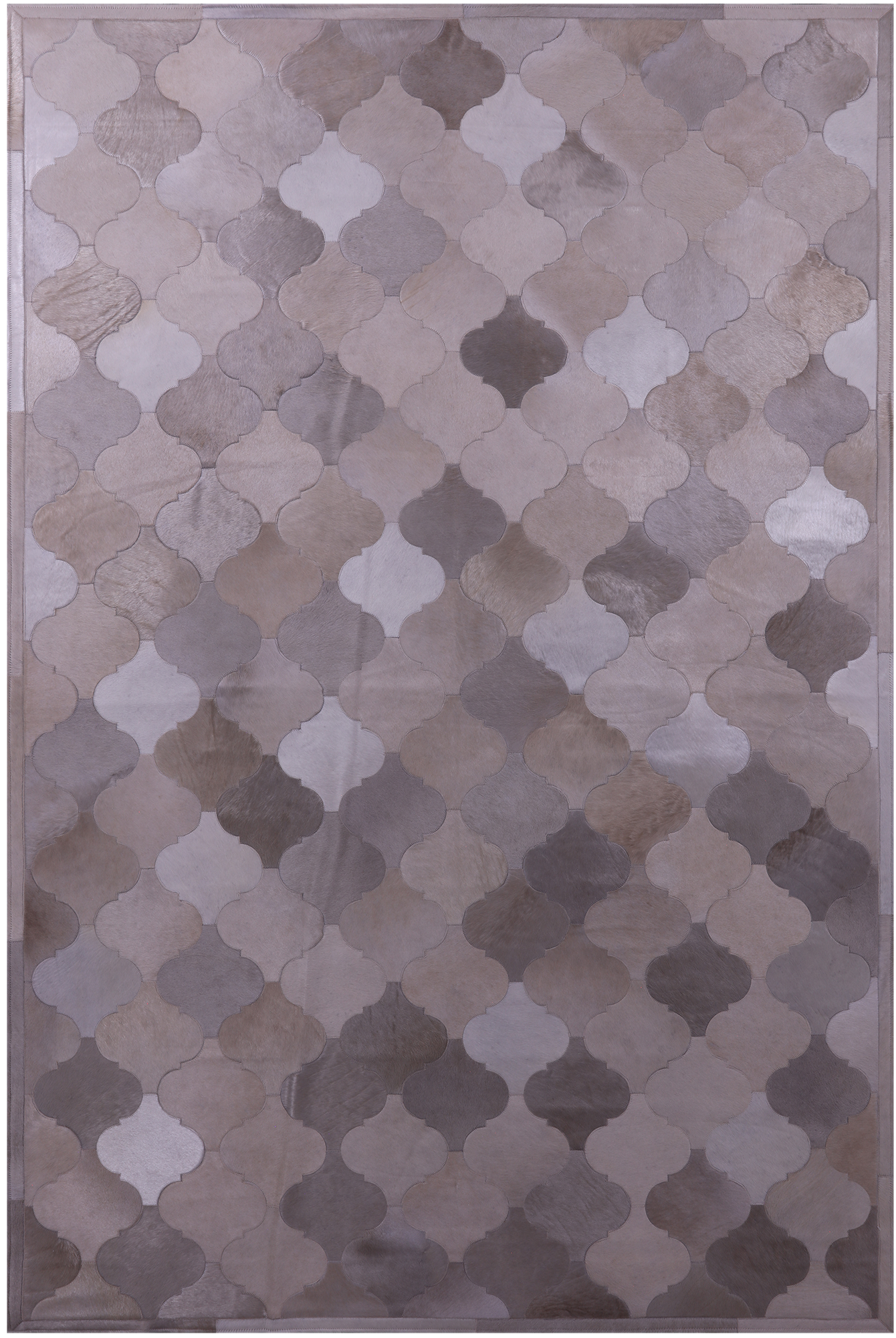 Champagne Natural Cowhide Hand Stitched Patchwork Rug - 6' 8" X 10' 0" - Golden Nile
