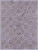 Brown & White Natural Cowhide Hand Stitched Patchwork Rug - 6' 4" X 8' 3" - Golden Nile