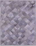Lantern Tile Grey Natural Cowhide Hand Stitched Patchwork Rug - 6' 7" X 8' 3" - Golden Nile