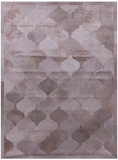 Brown Natural Cowhide Hand Stitched Patchwork Rug - 5' 0" X 6' 7" - Golden Nile