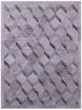 Grey Brindle Natural Cowhide Hand Stitched Patchwork Rug - 5' 0" X 6' 7" - Golden Nile