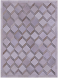 Brown & White Natural Cowhide Hand Stitched Patchwork Rug - 5' 0" X 6' 8" - Golden Nile