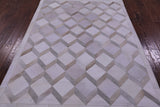 Brown & White Natural Cowhide Hand Stitched Patchwork Rug - 5' 0" X 6' 8" - Golden Nile
