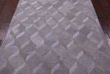 Grey Natural Cowhide Hand Stitched Patchwork Rug - 4' 11" X 6' 8" - Golden Nile